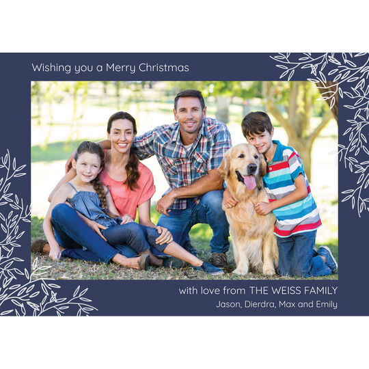 Corner Vines Holiday Photo Cards